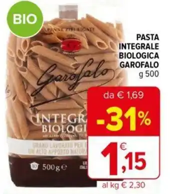 Iperal Garofalo Pasta Integrale Biologica 500 g offerta