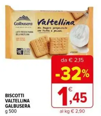 Iperal Galbusera Biscotti Valtellina 500 g offerta