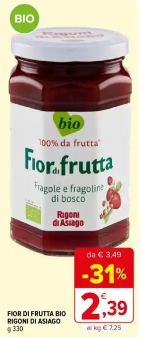 Iperal Rigoni di Asiago Fior di Frutta Bio 330 g offerta