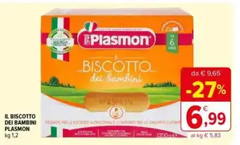 Iperal Plasmon il Biscotto Dei Bambini 1,2 kg offerta