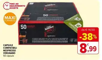 Iperal Vergnano Capsule Compatibili Nespresso 50 capsule offerta