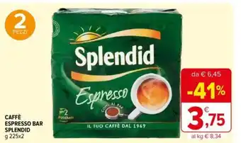 Iperal Splendid Caffe Espresso Bar g 225 x 2 offerta