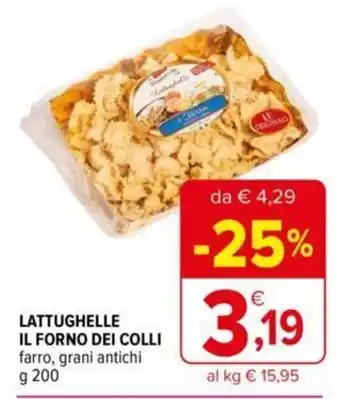 Iperal Lattughelle il Forno Dei Colli farro,grani antichi 200 g offerta