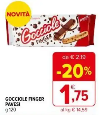 Iperal Pavesi Gocciole Finger 120 g offerta