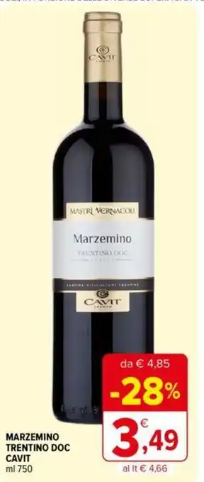 Iperal Cavit Marzemino Trentino DOC 750 ml offerta