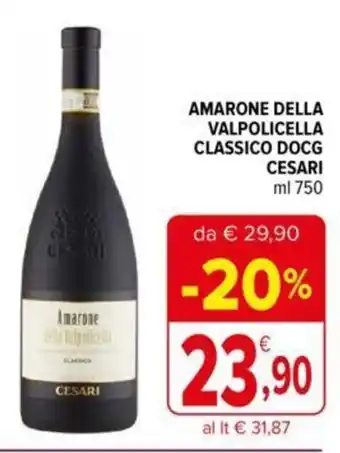 Iperal Cesari Amarone Della Valpolicella Classico DOCG 750 ml offerta