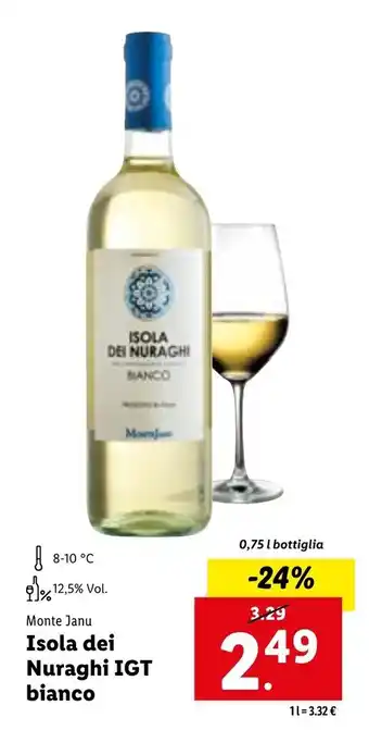 Monte Janu Isola dei Nuraghi IGT bianco 0,75 l