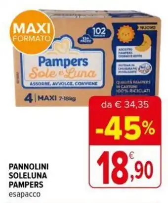 Iperal Pampers Pannolini Soleluna esapacco offerta