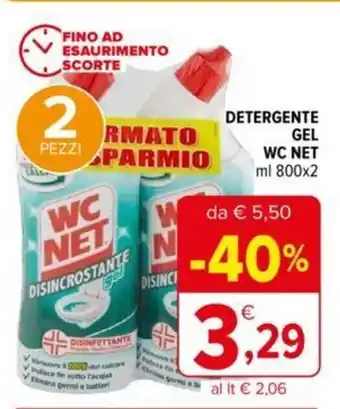 Iperal WC Net Detergente Gel ml 800 x 2 offerta