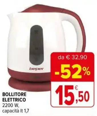 Iperal Bollitore Elettrico 2200 W, capacità 1,7 lt. offerta
