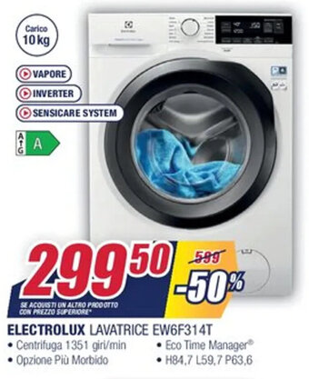 Trony Electrolux Lavatrice EW6F314T offerta