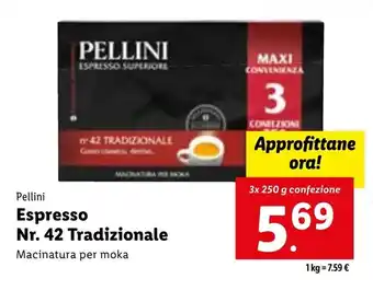 Pellini Espresso Nr. 42 Tradizionale 3x 250 g