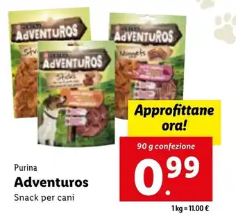 Lidl Purina Adventuros 90 g offerta