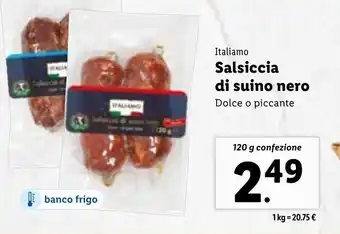 Lidl Italiamo Salsiccia di suino nero 120 g offerta