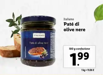 Lidl Italiamo Patè olive nere 180 g offerta