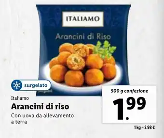 Lidl Italiamo Arancini di riso 500 g offerta