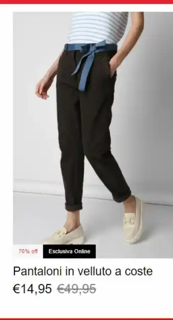 Pantaloni in velluto a coste