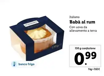 Lidl Italiamo Babà al rum 130 g offerta
