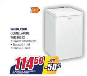 Trony Whirlpool Congelatore WHS10212 offerta