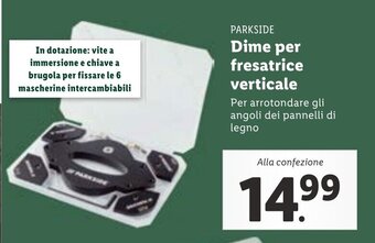 Lidl Parkside Dime per fresatrice verticale offerta