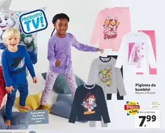 Lidl Pigiama da bambini 2-10 anni offerta