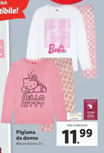 Lidl Pigiama da donna S-L offerta