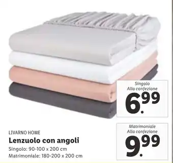 Lidl Livarno Home Lenzuolo con angoli, Matrimoniale: 180-200 x 200 cm offerta