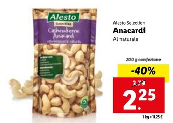 Lidl Alesto Selection Anacardi 200 g offerta