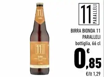 Conad 11 Paralleli Birra Bionda 66 cl offerta