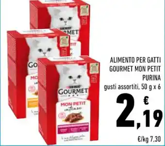 Conad Purina Alimento Per Gatti Gourmet Mon Petit Gusti Assortiti 50 g x 6 offerta