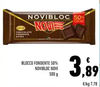 Conad Novi Novibloc Blocco Fondente 50% 500 g offerta