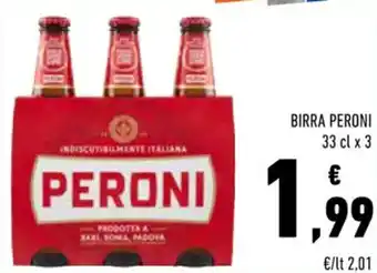 Conad Peroni Birra 33 cl x 3 offerta