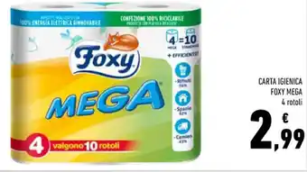 Conad Foxy Mega Carta Igienica 4 Rotoli offerta