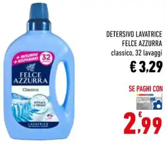 Conad Felce Azzurra Detersivo Lavatrice Classico 32 Lavaggi offerta