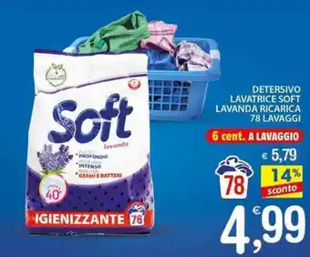 Qui Discount Soft Detersivo Lavatrice Lavanda Ricarica 78 Lavaggi offerta