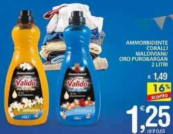 Valido Ammorbidente Coralli Maldiviani/Oro Puro & Argan 2 Litri