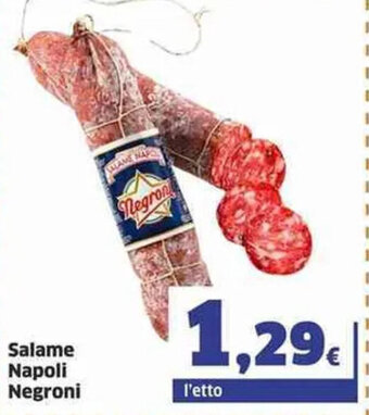 Ok Sigma Negroni Salame Napoli offerta