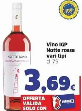 Ok Sigma Notte Rossa Vino IGP Vari Tipi cl 75 offerta