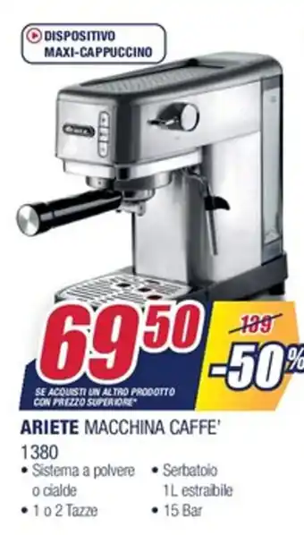 Trony Ariete Macchina Caffe' 1380 offerta