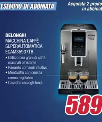 Trony DeLonghi Macchina Caffè Super Automatica Ecam35937TB offerta