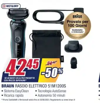 Trony Braun Rasoio Elettrico 51M1200S offerta