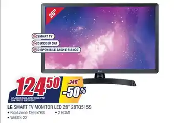 Trony LG Smart TV Monitor LED 28" 28TQ515S offerta