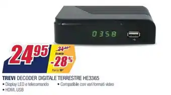 Trony Trevi Decoder Digitale Terrestre HE3365 offerta