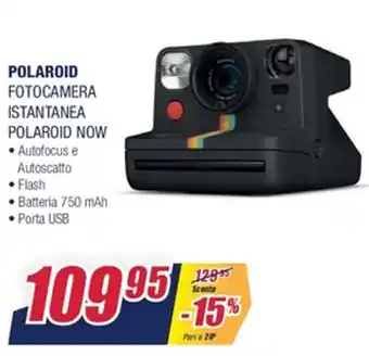 Trony Polaroid Fotocamera Istantanea Polaroid Now offerta
