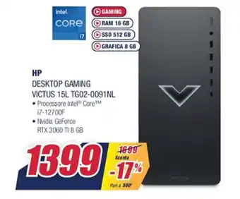 Trony HP Desktop Gaming Victus 15L TG02-0091NL offerta