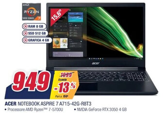 Trony Acer Notebook Aspire 7 A715 -42G-R8T3 offerta