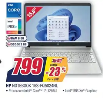 Trony HP Notebook 15S-FQ5024NL offerta