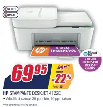 Trony HP Stampante Deskjet 4122E offerta