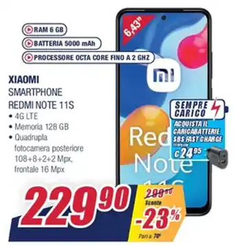 Trony Xiaomi Redmi Note 11S Smartphone offerta