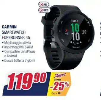 Trony Garmin Forerunner 45 Smartwatch offerta